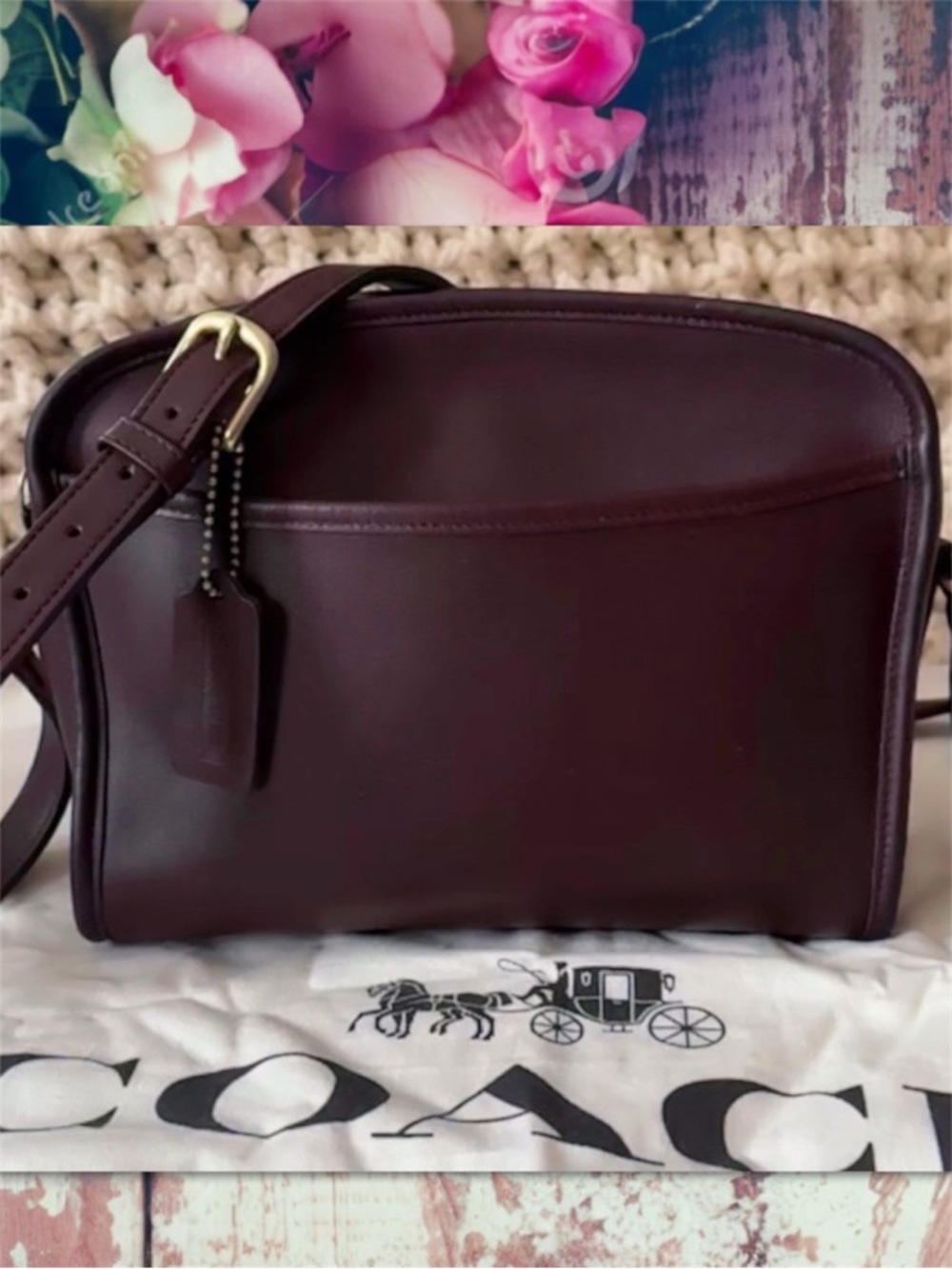 VINTAGE COACH METROPOLIS CROSSBODY BAG 9087